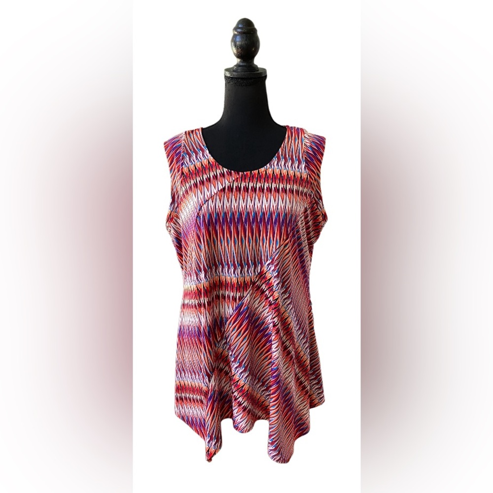 Avenue VIP Knits: Geometric Pattern Blouse